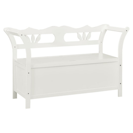 Bench White 107x45x75.5 cm Solid Wood Fir