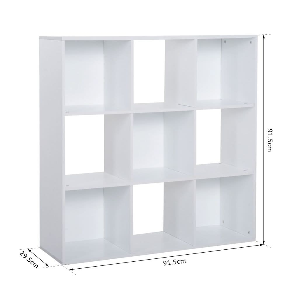 9 Cube Storage Cabinet Bookcase Bookshelf Home Office Shelf, White