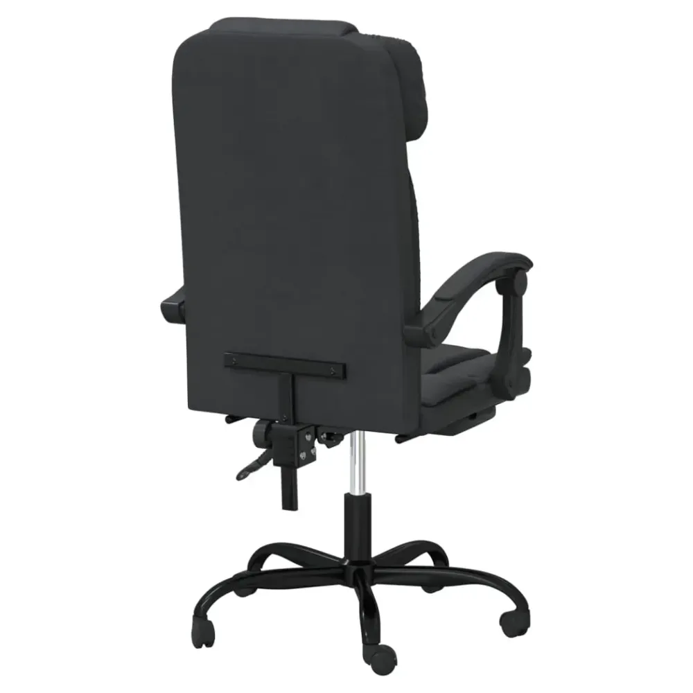 Reclining Office Chair Black Faux Leather