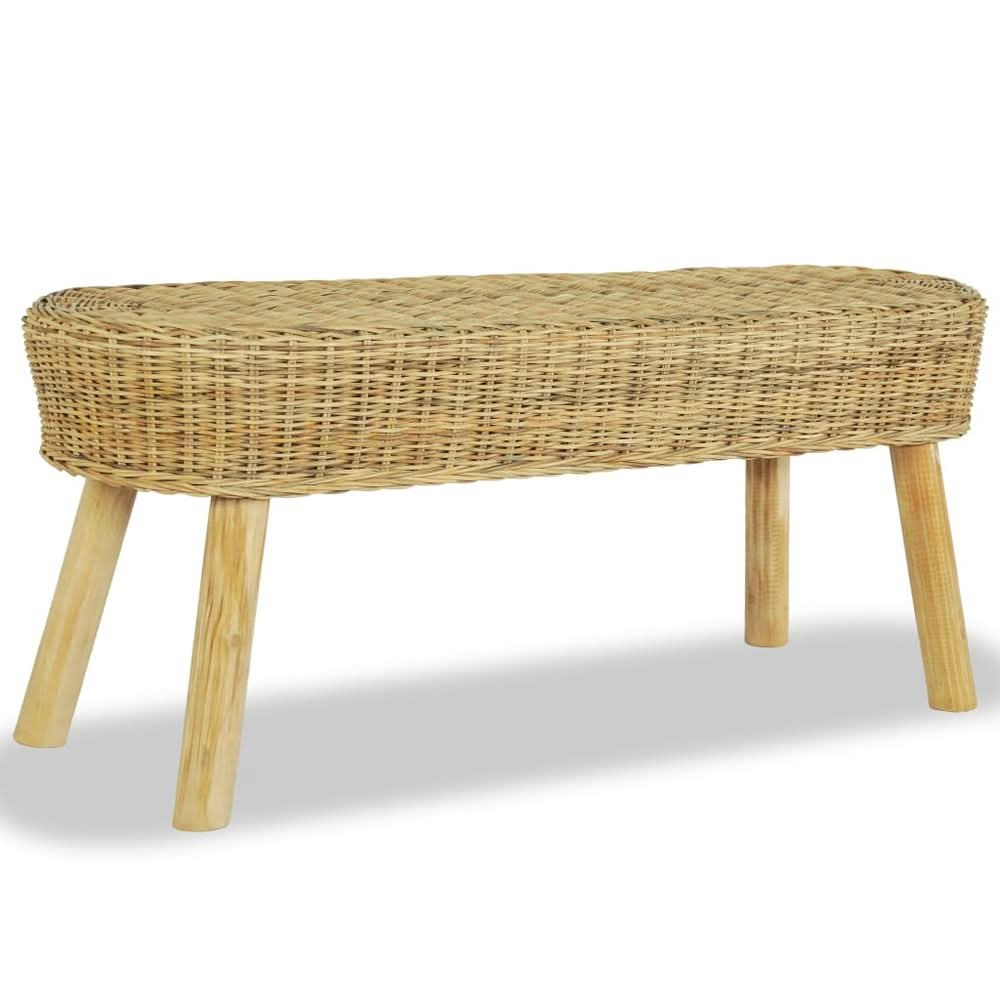 Hall Bench 110x35x45 cm Natural Rattan