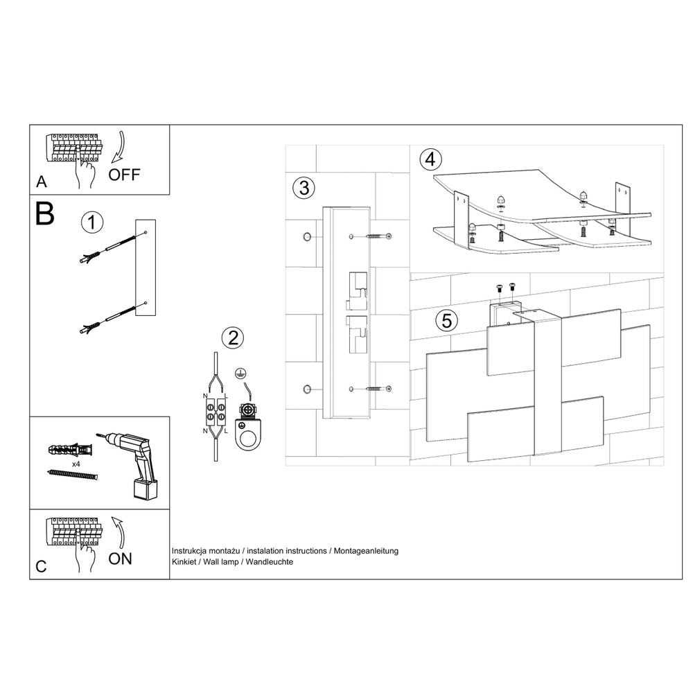 Wall lamp steel, glass Celia modern Design G9