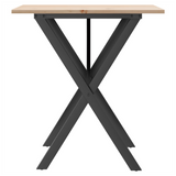 Dining Table X-Frame 70x70x75 cm Solid Wood Pine and Cast Iron