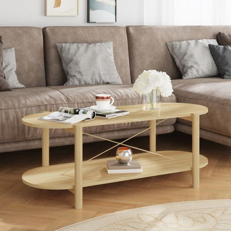 Coffee Table White 110x48x40 cm Engineered Wood