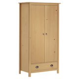 2-Door Wardrobe Hill 89x50x170 cm Solid Pine Wood