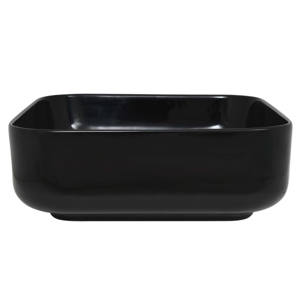 Basin Ceramic Square Black 38x38x13.5 cm