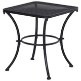 45cm Square Metal Outdoor Patio Bistro Table Coffee Desk Black