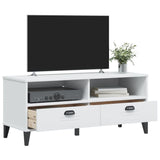 TV Cabinet VIKEN White Solid Wood Pine