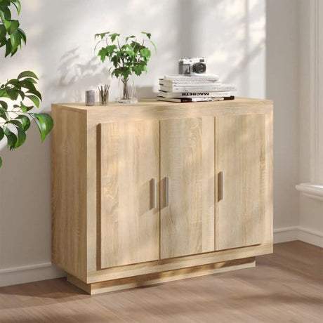 Sideboard Smoked Oak 92x35x75 cm Engineered Wood