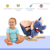 Rocking Horse Ride on Toy Seat Belt Safety Toddler Elephant Music