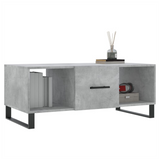 Coffee Table Concrete Grey 102x50x40 cm Engineered Wood