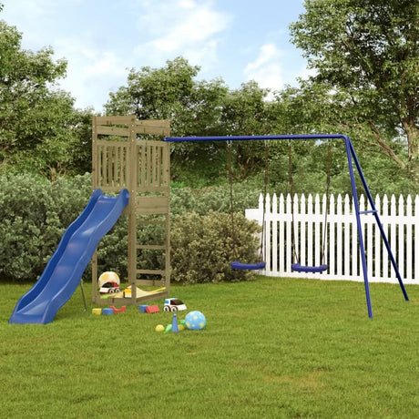 Outdoor Playset Solid Wood Pine