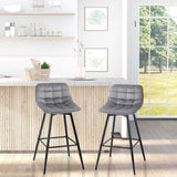 Kitchen Counter Chairs Set of 2 Velvet-Touch Dining Chairs Bar Stools