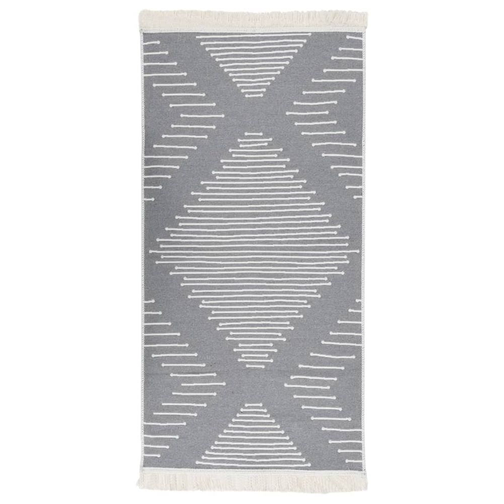 Rug Dark Grey 80x150 cm Cotton