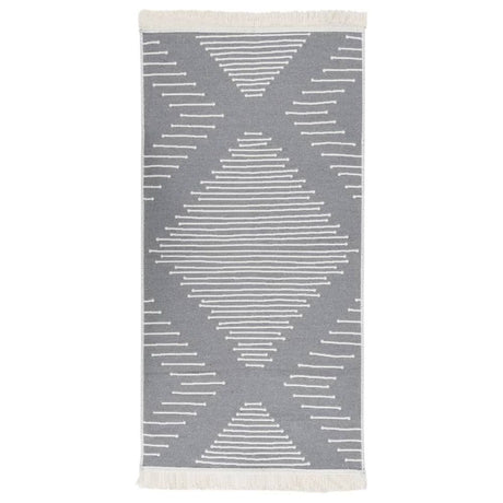 Rug Dark Grey 80x150 cm Cotton