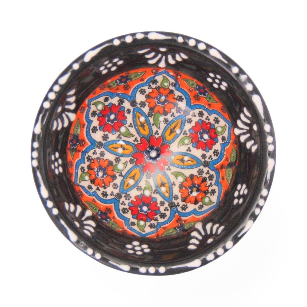 Handmade Ceramic Bowl Mexican Black 8cm