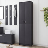 Hallway Wardrobe Grey 55x25x189 cm Engineered Wood