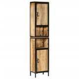 Bathroom Cabinet 40x27x180 cm Iron and Solid Wood Mango