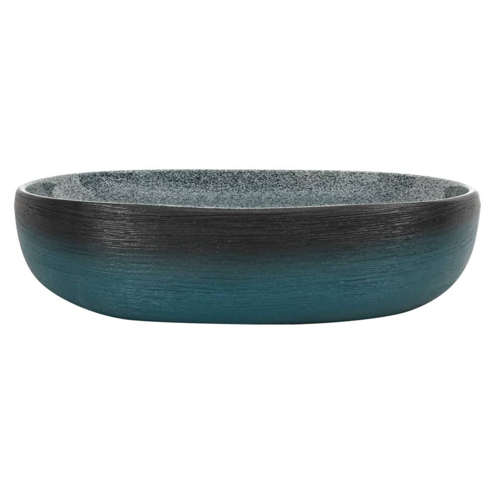 Countertop Basin Turquoise Oval 59x40x14 cm Ceramic