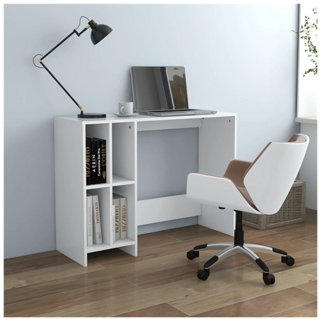 Notebook Desk White 102.5x35x75 cm Engineered Wood