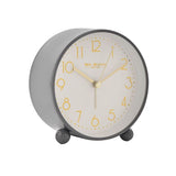 Wm.Widdop Metal Case Alarm Clock Light & Snooze Grey 10.8cm