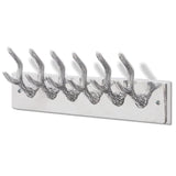 Wardrobe Coat Hooks 2 pcs Silver Aluminium