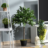 2 Artificial Topiary Bay Laurel Ball Trees Nursery Pot for Indoor Outdoor Decor