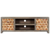 TV Cabinet Grey 120x30x40 cm Solid Mango Wood