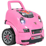 Kids Truck Engine Toy Set w/ Horn Light Car Key Age 3-5 Years, Pink