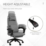 Vinsetto Home Office Chair Reclining Computer Chair w/ Lumbar Support Dark Grey