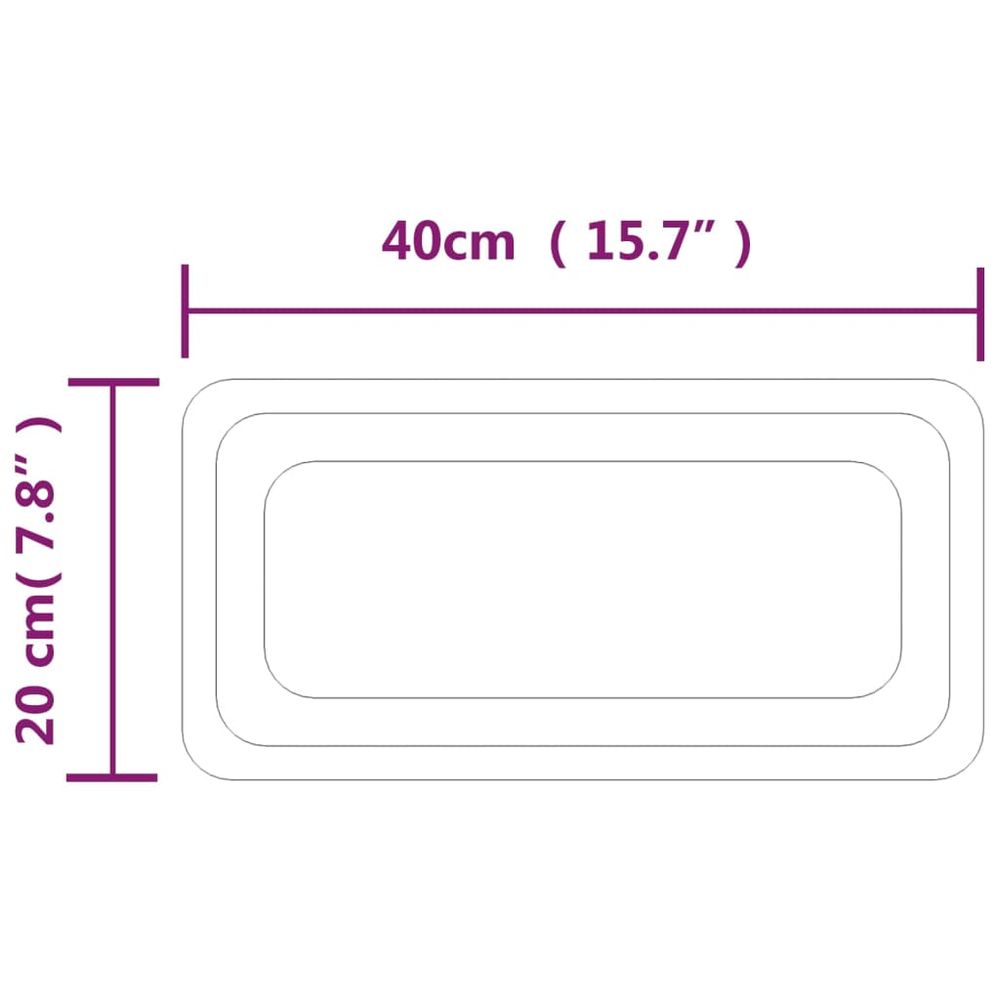 LED Bathroom Mirror 20x40 cm