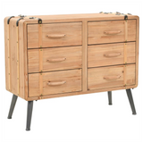 Drawer Cabinet Solid Fir Wood 91x35x73 cm