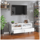 TV Cabinet White 100x34.5x44.5 cm Engineered Wood