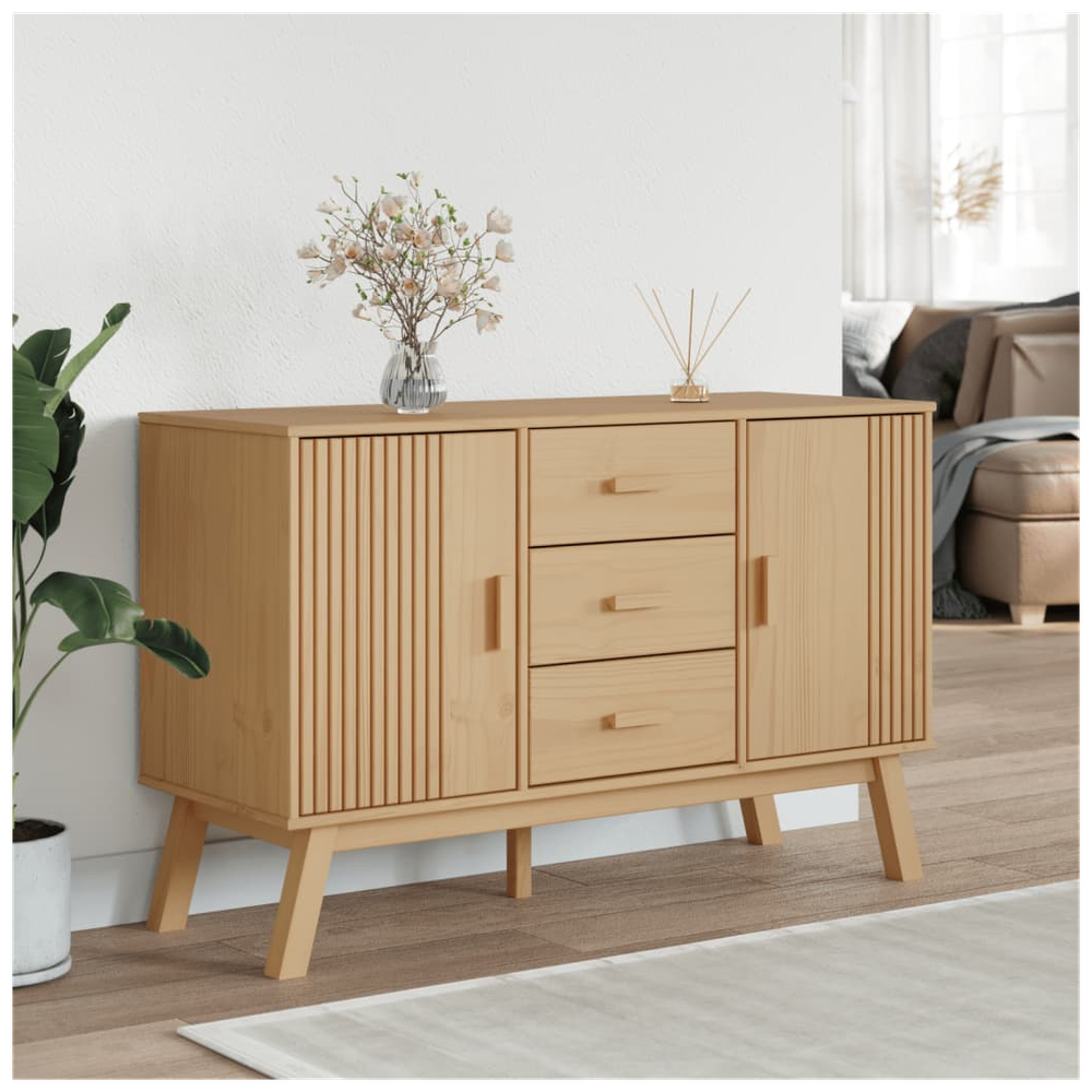 Sideboard OLDEN Brown 114x43x73.5cm Solid Wood Pine