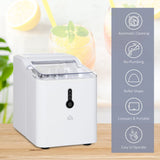 12kg Ice Maker Machine Counter Top Home Drink Equipment w/ Basket White