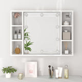 Mirror Cabinet with LED White 76x15x55 cm