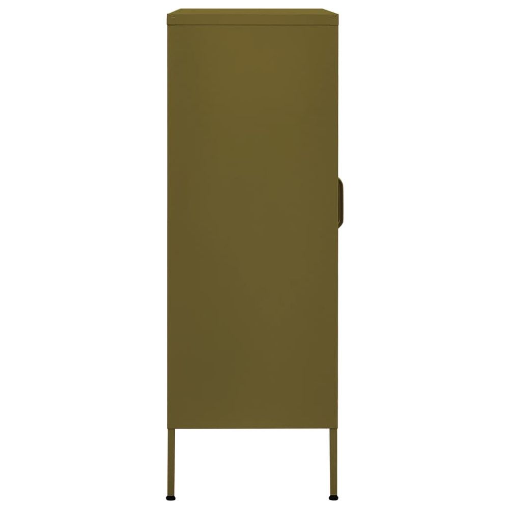 Storage Cabinet Olive Green 80x35x101.5 cm Steel