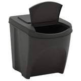 Stackable Garbage Bin Boxes 3 pcs Grey 75 L Polypropylene