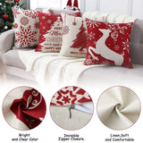 Christmas Pillow Covers Christmas Decorations Throw Pillow Covers Set Of 4 Throw Pillow Cases With Holiday Decor