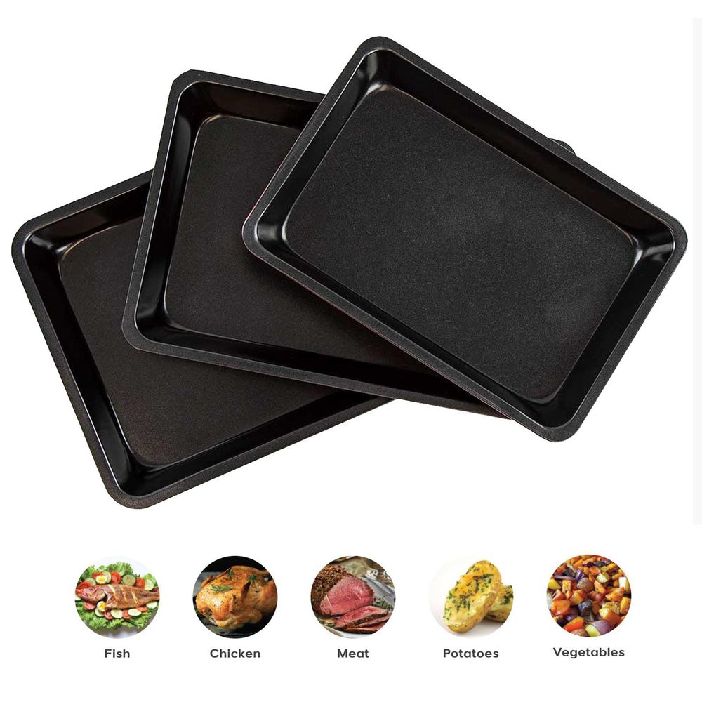 1X 3Pc Non-Stick Baking Trays | R001 | AS-97969