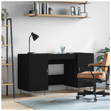 Desk Black 140x50x75 cm Engineered Wood