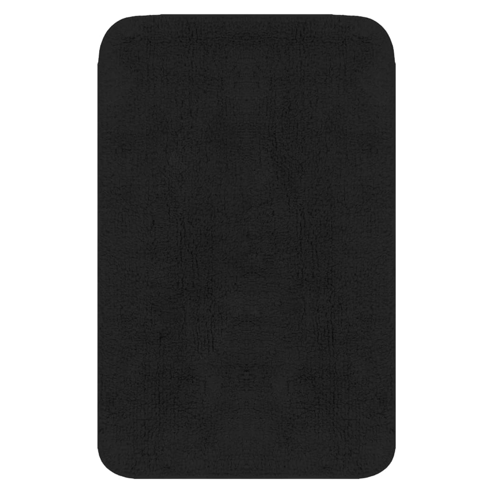 Bathroom Mat Set 3 Pieces Fabric Anthracite