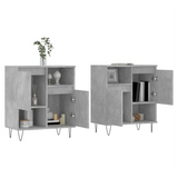 Sideboards 2 pcs Concrete Grey Engineered Wood