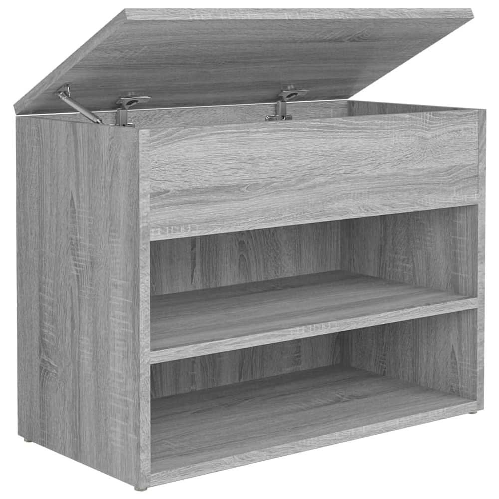 Shoe Bench Grey Sonoma 60x30x45 cm Engineered Wood