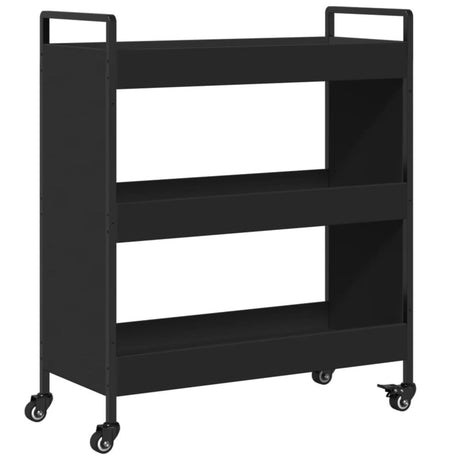 Kitchen Trolley Black 70x30x82 cm Engineered Wood