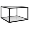 Coffee Table Transparent 60x60x35 cm Tempered Glass