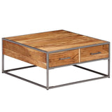 Coffee Table 75x75x35 cm Solid Acacia Wood