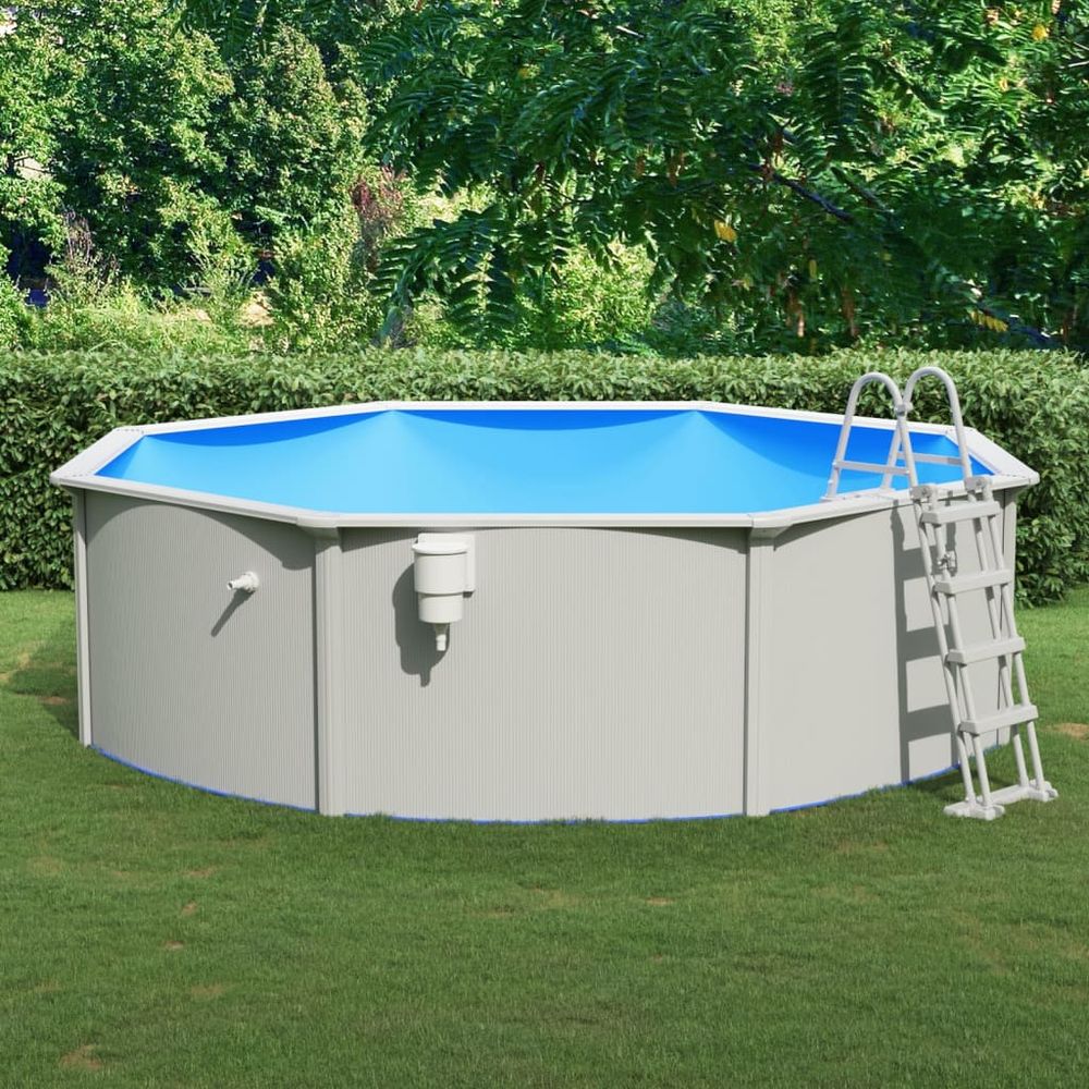 Swimming Pool with Safety Ladder 460x120 cm