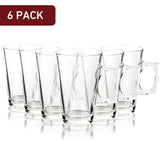 200ml (7oz) 6 Latte Glasses Cup Tea Coffee Cappuccino Hot Drink