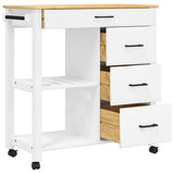 Kitchen Trolley 84x40x90 cm Solid Wood Pine