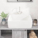 Wash Basin White 48x37x13 cm Ceramic Rectangle